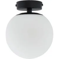 Lucande Deckenleuchten Bidolo, Glas Schwarz IP44, 1 x 10 W LED