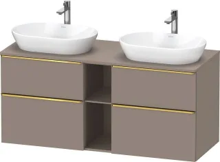 Duravit D-Neo Konsolenwaschtischunterbau wandhängend Basalt Matt 1400x550x664 mm - DE4970B34430000 DE4970B34430000