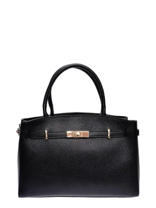 Isabella Rhea Schwarz Rindsledertasche