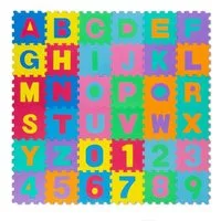 all Kids United Bodenmatte XXL Kinder-Spielmatte mit Buchstaben & Zahlen – Sicher & Lernspaß (86-St), Buchstaben Spielmatte