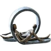 Casablanca by Gilde Dekofigur Skulptur Auszeit (1 St), Dekoobjekt, Höhe 22 cm, mit Spruchanhänger, Wohnzimmer