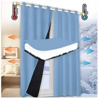 Jibenhome Vorhang Schlafzimmer Vorhänge Blickdicht, Thermogardinen Kälteschutz (2 St), Winter Verdunklungsvorhänge Ösen Thermal Wärmeisolierend