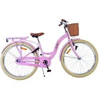 Volare Kinderfahrrad Volare Blossom Kinderfahrrad für Mädchen - 26 Zoll in Pink, Vorderradbremsen, stabiler Schloss, praktische Korb