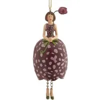 ROSEMARIE SCHULZ Heidelberg Dekofigur Blumenmädchen Schachblume zum Hängen Dekohänger Blumen Deko-Objekt, Handbemalte Figur aus Polyresin