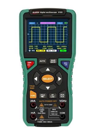 2IN1 WINAPEX 810B Digital Oscilloscope Multimeter 10MHz Bandwidth 50MSa/s Sampling High Sensitivity ±400V Overload Prote