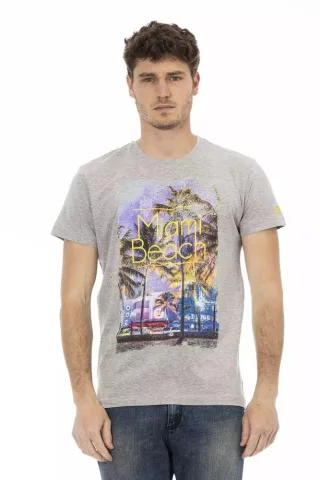 Miami Beach Grafik T-Shirt mit kurzem Arm und Rundhalsausschnitt