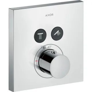 hansgrohe Axor ShowerSelect Square Thermostat 36715000, Thermostat, 2 Verbraucher, chrom