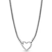 Pandora Silberkette 393377C00-45, für Damen-Collier Silber mit Herz-Verschluss