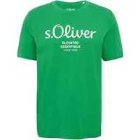 s.Oliver T-Shirt Herren T-Shirt 1er Pack Baumwolle Logo T-Shirt (Packung, 1er Pack)