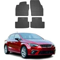OMAC Auto-Fußmatten für Seat Ibiza 2017-2025 Gummimatten Schwarz (4 St), für Seat Ibiza 2017-2025 Seat Ibiza 2017-2025, Antirutsch,Wasserfest,Einfache Installation