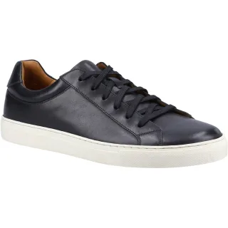 Hush Puppies Colton Leder Herren Schwarz Turnschuhe