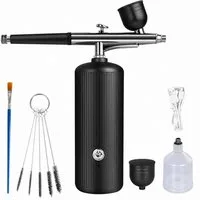 XEOOCE Gesichtspflege Kabelloses Airbrush Set mit Kompressor für Make up und Nail Art