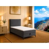 Best for Home Boxspringbett K16 Single SLIM mit Bettkasten & Bonellfederkernmatratze, Topper H3 (Einzelbett, Polsterbett, Juniorbett, Hotelbett, versch. Größen, 1-St., 70x200 80x200 90x200 100x200 cm), mit oder ohne Topper, Flexible Liefermöglichkeit