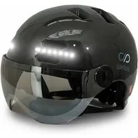 WeRoll Fahrradhelm Helm Fahrradhelm mit Blinkern Licht Visier E-Scooter LED Herren Damen