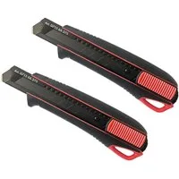 Würth Cuttermesser 2 Stück Würth 2K-Cutter Messer 18 mm incl. je 3 Abbrechklingen, Klinge: 1.8 cm