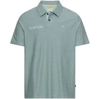 camel active Poloshirt normale Passform, Kurzarm, mit Streifen-Optik, mit Stickerei