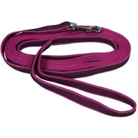 EQuest Schleppleine Gummierte Schleppleine für Hunde, mit Handschlaufe, 5 m, pink, 100% Polypropylen