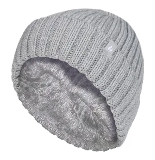 Wärmehalter - Wintermützen- und Handschuhset für Mädchen aus geripptem Material
