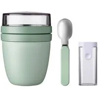 Mepal Lunchbox Ellipse Lunchpot + Faltbarer Löffel 500 + 200 ml, Material-Mix, (3-tlg)