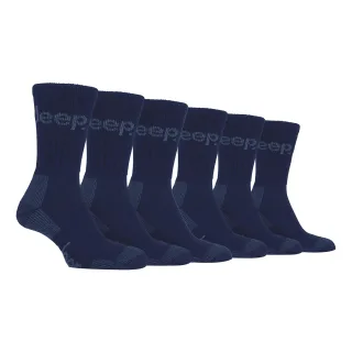 6 Paar Männer Luxus gepolsterte Baumwoll-Wander-Socken