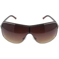 Rennec Sonnenbrille (Pilotenbrille schnelle Brille Damen Herren Größe XL mit Brillenbeutel) Fliegerbrille XL Monolens Linsen Verlaufsgetönt Braun