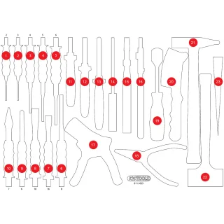 KS Tools Leere Schaumstoffeinlage zu 811.1023 - 811.1023-97
