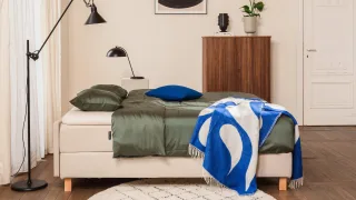 BRUNO Boxspringbett Premium 200x200cm in Beige | Matratzen-Härtegrad: Links H3 / Rechts H3 | mehrfach ausgezeichnet in Design & Qualität