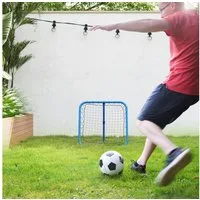 HOMCOM Rebounder Fußball Rebounder klappbar Kickback Tor Rückprallwand Netz, (Rückprallwand Netz, 1-St., Kickback Tor), für Baseball Basketball Verstellbar in 5 Stufen Metall