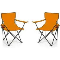 BigDean Campingstuhl 2x Faltstuhl Campingstuhl Anglerstuhl Getränkehalter Klappstuhl (Set, 2 St), Flexibel, Praktisch, Robust, Leicht, Tragbar