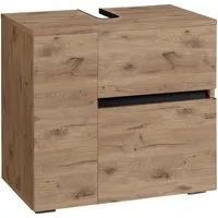 Home affaire Waschbeckenunterschrank Wisla Siphonausschnitt, Push-to-open-Funktion, Breite 60cm, Höhe 55 cm