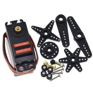 TD-8120MG Waterproof Metal Gear Digital Servo with 20KG High Torque 180Angle for RC Remote Control Car Model Vehicle