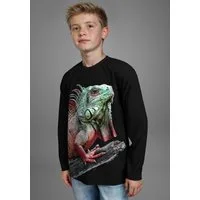 KIDSWORLD Langarmshirt GECKO, Fotoprint Shirt mit Fotodruck, Gecko