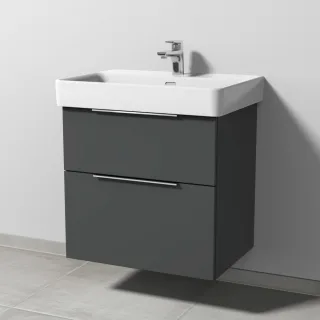Sanipa 3way Waschtischunterbau zu Laufen Pro S Waschtisch mit 2 Auszügen, Anthrazit-Matt UM76722