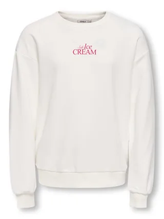 KIDS ONLY - KOGPHILEA LIFE L/S LOOSE UB VD SWT NOOS Cloud Dancer - Gr. - 164