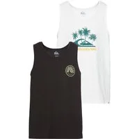 Quiksilver Tanktop BAIKADAM CORPO TANK PACK YM (Packung, 2-tlg., 2er-Pack) 2er-Pack, mit Logodrucken, aus Baumwolle