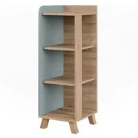 Vicco Midischrank Karen, Sonoma/Blau, 30 x 90 cm mit 4 Ablagen (1-St)