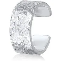 Elli Ohrklemme Earcuff Breit Basic Gehämmert 925 Silber
