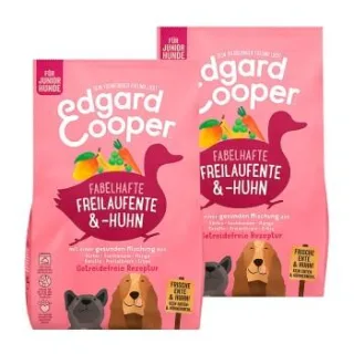 Edgard & Cooper Trockenfutter Hund, Junior, Frische Freilaufente & Huhn 2x12 kg