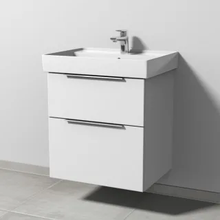 Sanipa 3way Waschtischunterbau zu Villeroy & Boch Collaro Waschtisch mit 2 Auszügen, Weiß-Soft UM83443
