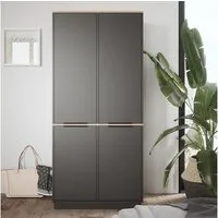Vicco Kleiderschrank Betti, Anthrazit/Eiche, 82 x 179 cm mit 4 Türen (1-St)