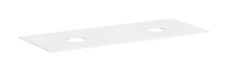 Hansgrohe Xevolos E Konsole 1370/550 mit 2 Ausschnitten für Aufsatzwaschtisch ohne Hahnloch, Mattwei 54332700