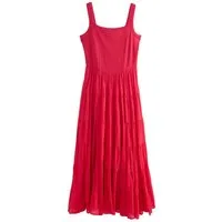 Next Midikleid Gestuftes, ärmelloses Sommerkleid in Midilänge (1-tlg)