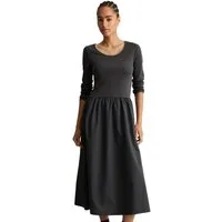 Marc O'Polo DENIM Jerseykleid mit Baumwoll-Popelinerock
