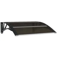 vidaXL Markise Türvordach Schwarz 80x75 cm Polycarbonat (1-St)