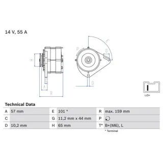 Bosch Lichtmaschine Fiat Panda Tipo Uno Lancia Y10