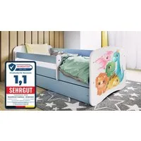Raumhirsch Furniture Kinderbett 70x140, 80x160, 80x180 cm - Komplettset mit Matratze & Schublade (Bett für Mädchen, Einzelbett Kinder 2–12, mit Rausfallschutz & Lattenrost), verschiedene Farben & Designs