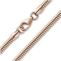 Materia Collier Damen Rosegold Schlangekette Ø3mm K25, Sterlingsilber, rosevergoldet