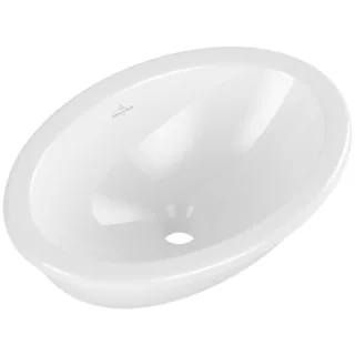Villeroy und Boch Loop & friends Unterbauwaschbecken 4A530001 oval, ohne Hahnlochbank, mit Überlauf, 43 x 28,5 cm, weiß