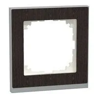 Decor-Rahmen einfach mit Montagerichtung horizontal und vertikal, Kunststoff, matt, IP20 wenge, Retail