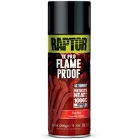 U-POL Sprühlack RAPTOR FEUERFEST - Hitzebeständig bis 1000°C - auf Auspuffkrümmer usw., Hitzebeständig bis 1000°C
